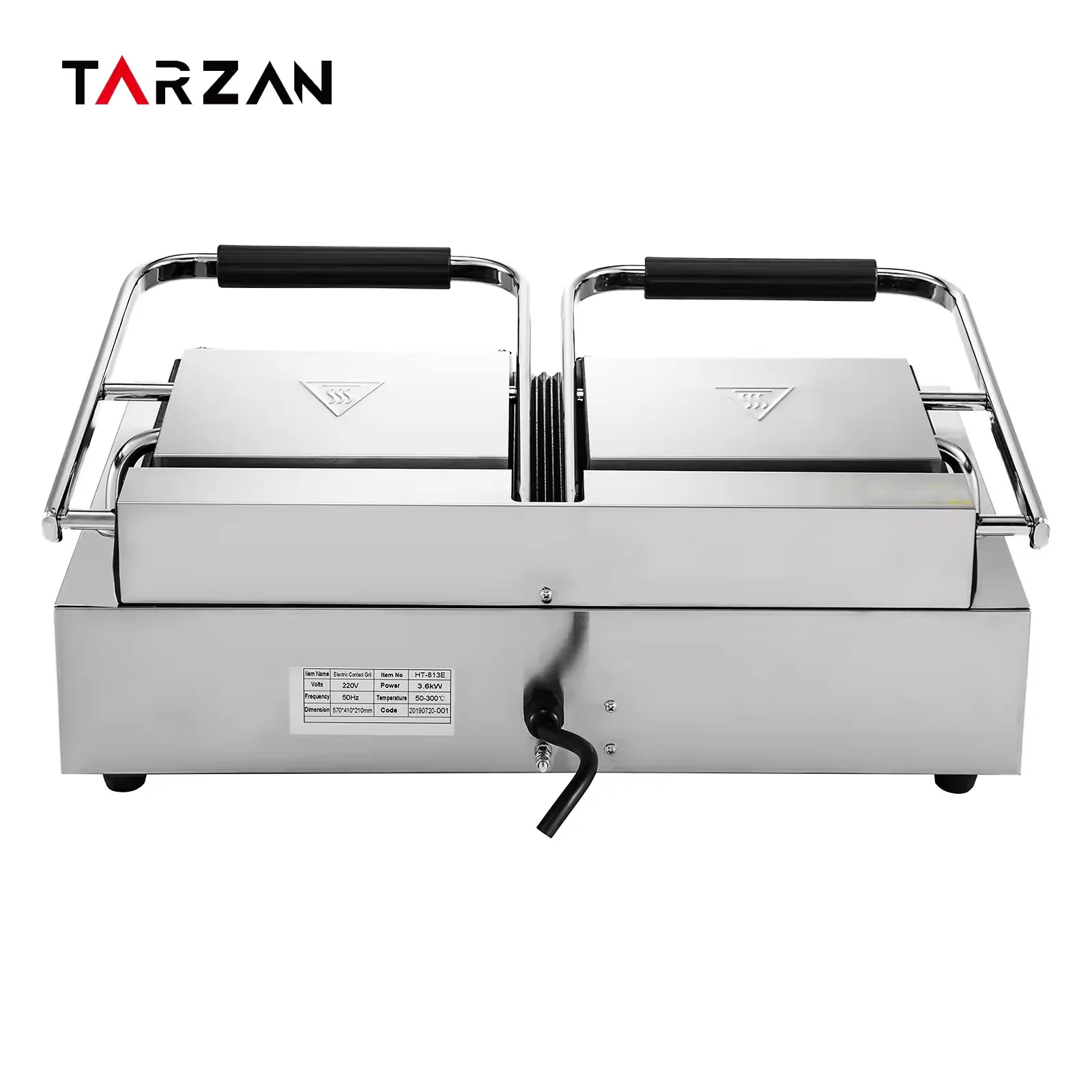 Commercial Stainless Steel Electric Panini Press Grill with Sandwich Maker Down Flat Contact Grill and Griddle Smokeless factory