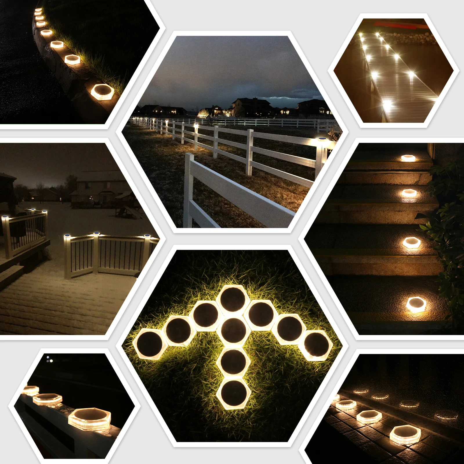 Hot Sale Solar Fence Lights Outdoor Ip68 Pathway Yard Driveway Garden