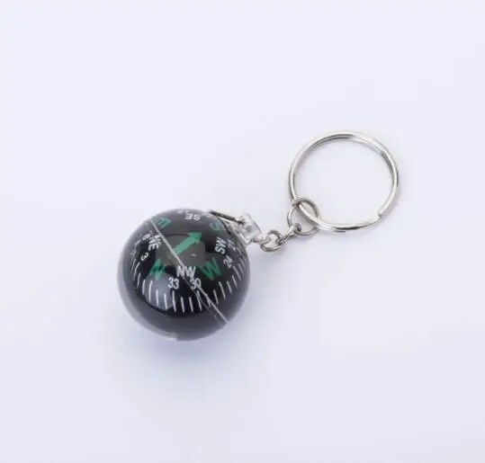 Outdoor Ball Compass Keychain Navigation Positioning Equipment for Hiking Camping Backpacking Great Gift