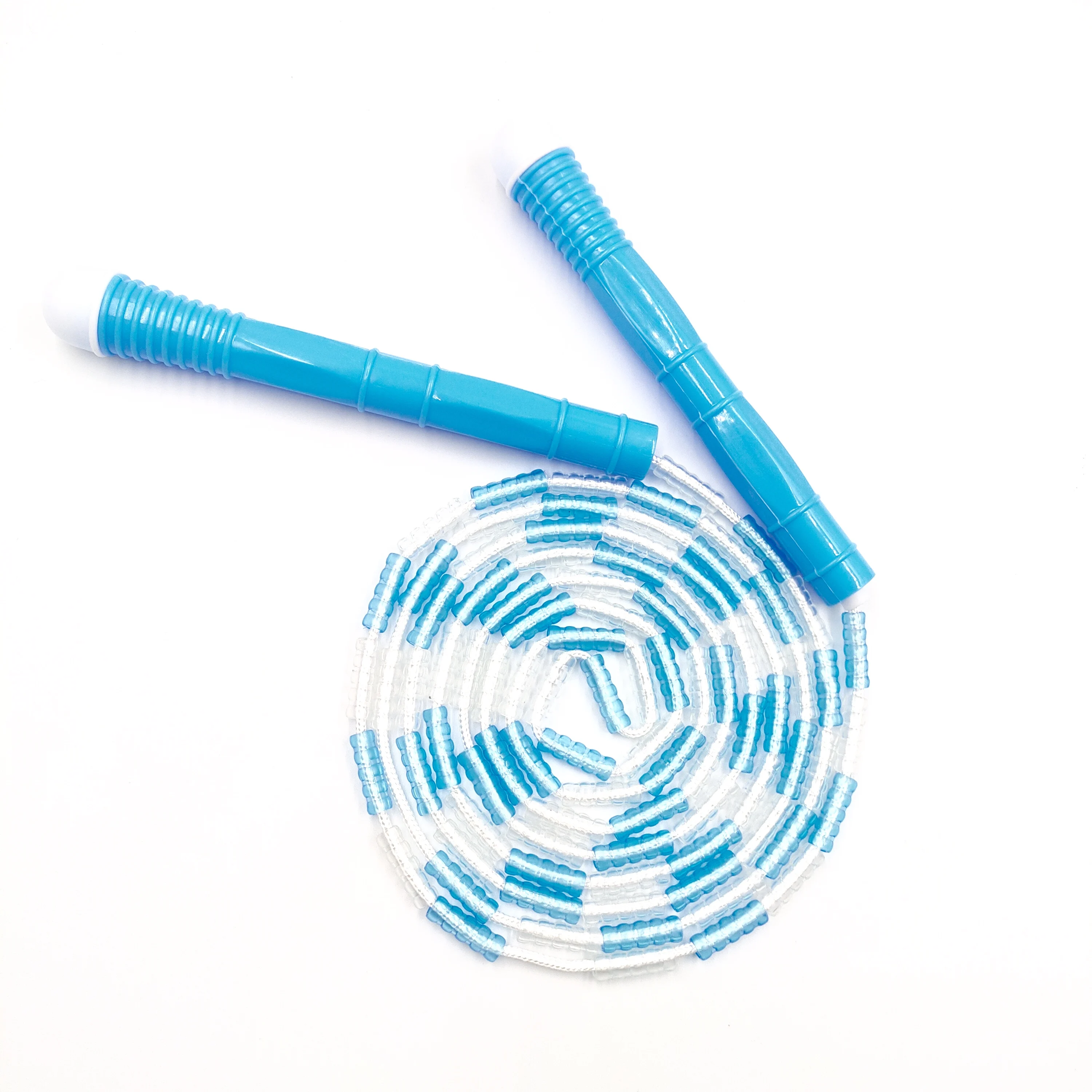 Оптовая продажа, уличная креативная длинная пластиковая ручка, прозрачная бусина, скакалка