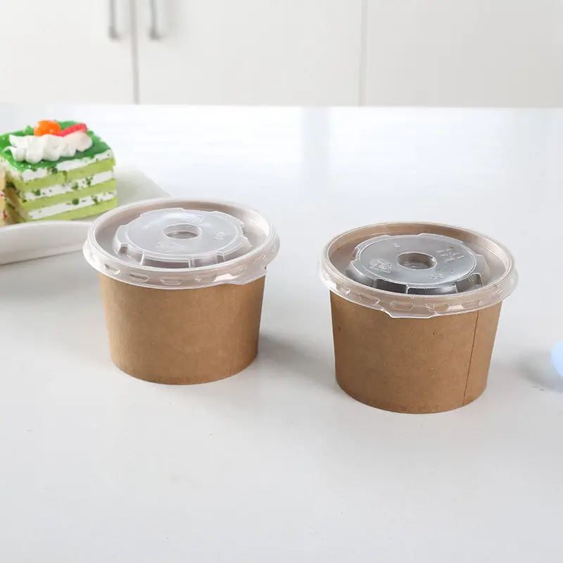 Kraft Paper Sauce Cup Biodegradable Disposable Paper Sauce Cup 1oz 2oz