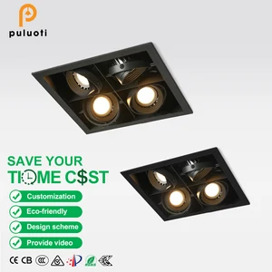 PULUOTI Factory Direct Sale Anti Glare 20W 32W LED Ceiling Light Recessed Downlights Spotlight AC220V Indoor Light Black