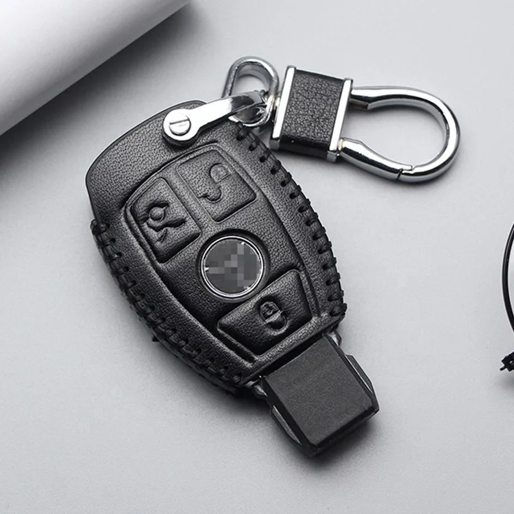 Schlüsseletui Weiß Lederschlüsseltasche In Weiß - Klappschlüssel-Etui Für Mercedes-Benz Schlüssel Lederschlüsseletui Weiß