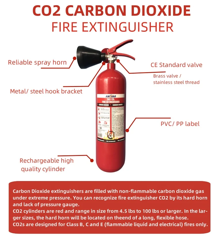 Brass Valve Co2 Fire Extinguisher Ce0036 Approved Fire Fighting ...