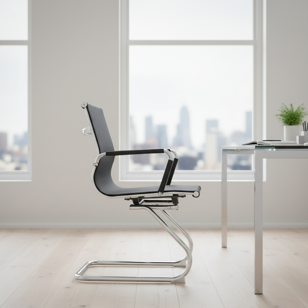 Modern Ergonomic Leather Executive Office Chair with Adjustable Height and Steel Frame Assembly 3