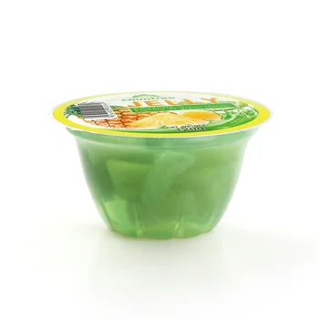 Retailer Supplier Best Selling Syrup Fruit Jelly Cup Mini Jelly Fruits Pineapple Jelly Lime Flavour