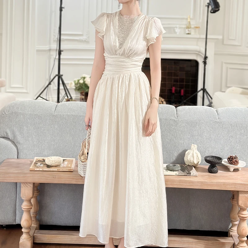 summer formal party dresses Summer Dresses for Wedding Guest Women's Sleeve Lace Floral Formal Party  Dresses