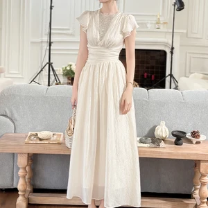 ZYHT 21749 New Summer Luxury Evening Gown Elegant Ladies Hand Made Heavy Beading Formal Dinners Long Party Dresses for Women