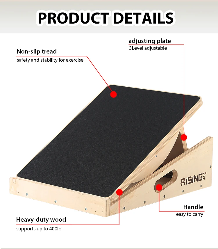 2-in-1 Schrägbrett & Balance Board - 4-fach Verstellbar Für Waden-Dehnung & Gleichgewichtstraining