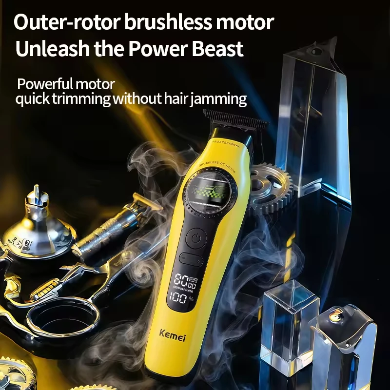 Kemei KM-1595 プロ用コードレストリマー １台 Kemei Km-1595 2000mAh 5W Rechargeable Li-battery Beard Shaver