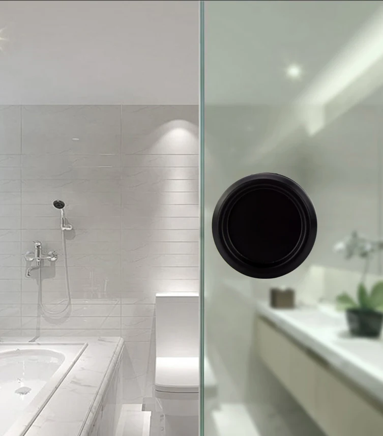 Round Shower Door Handle Glass Sliding Door Pull Push Handle Hidden