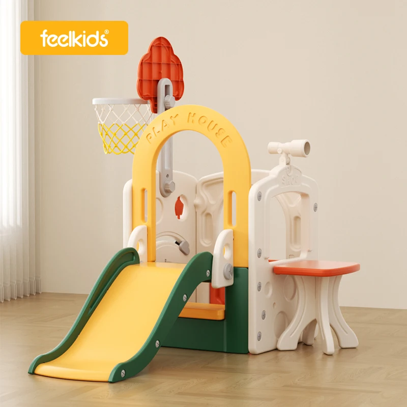 Feelkids Kids Fun Space Slide Playhouse Plastic Indoor Toy for Toddler Baby Slide-for Shopping Mall & Kindergarten