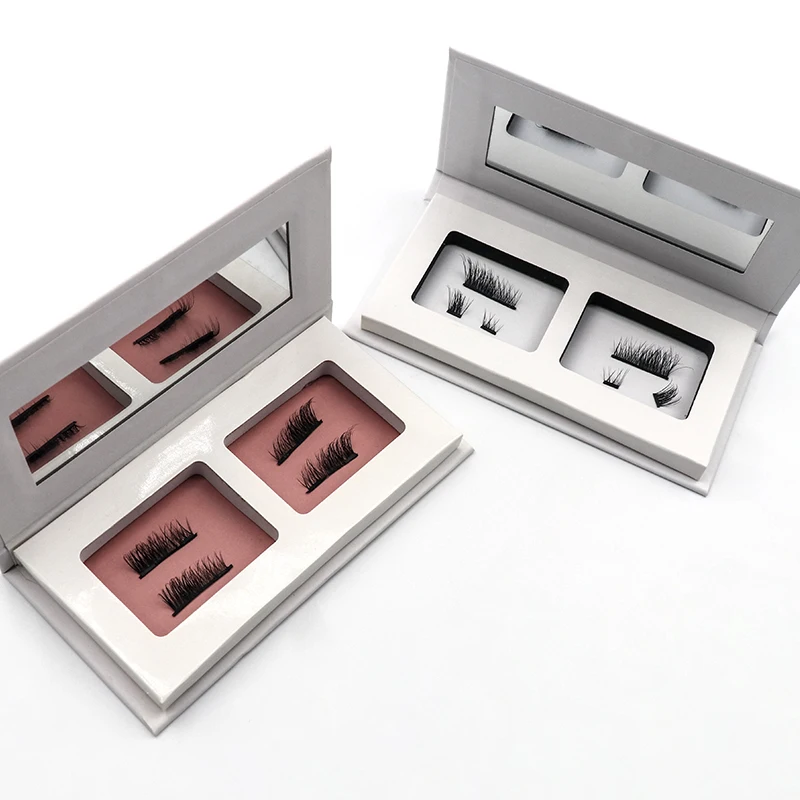 Top Quality Handmade Customized Packaging Ecological 3D False Eyelashes Wholesale Quantum Magnetic Half Nature Lashes