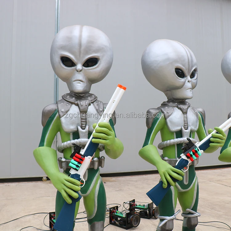Science and Technology Museum Life Size Animatronic Alien Model
