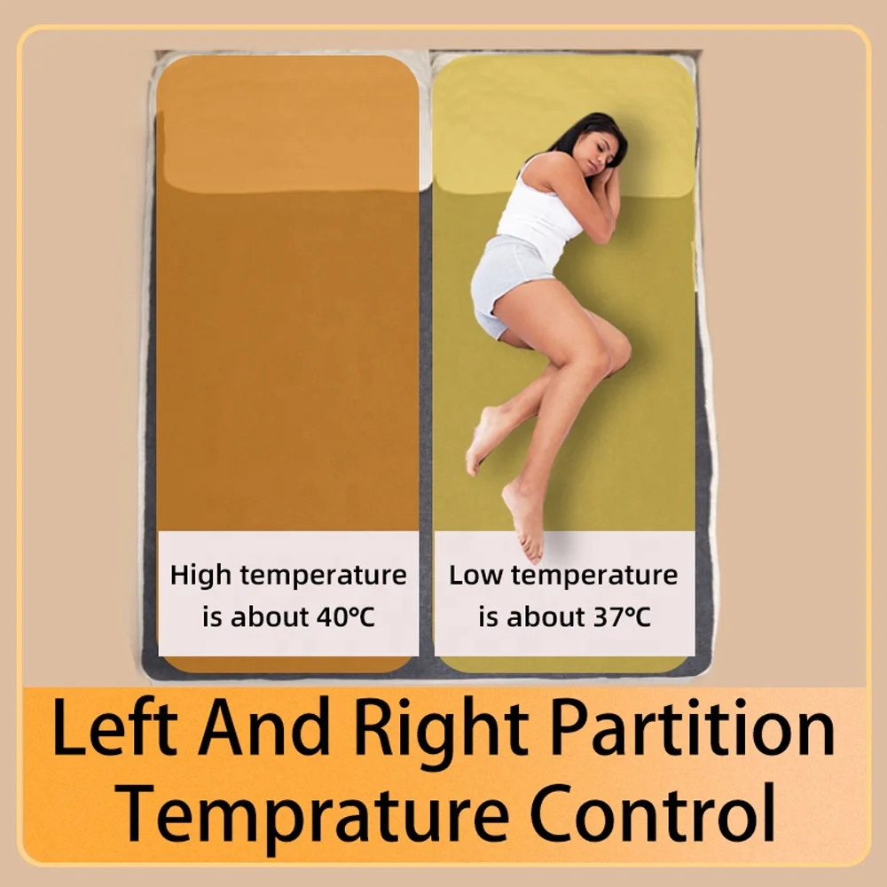 New Electric Blanket Household Single/Double Electric Mattress Dual-Control Dormitory Electric Blanket Warm Pad 7