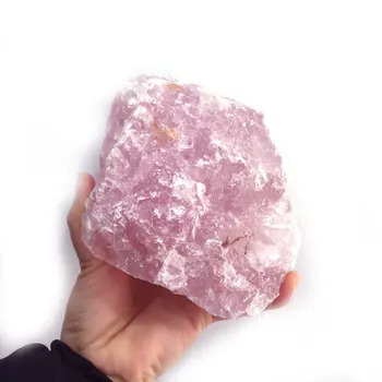 Natural rock rose quartz rough stone pieces pink crystal raw crystal quartz