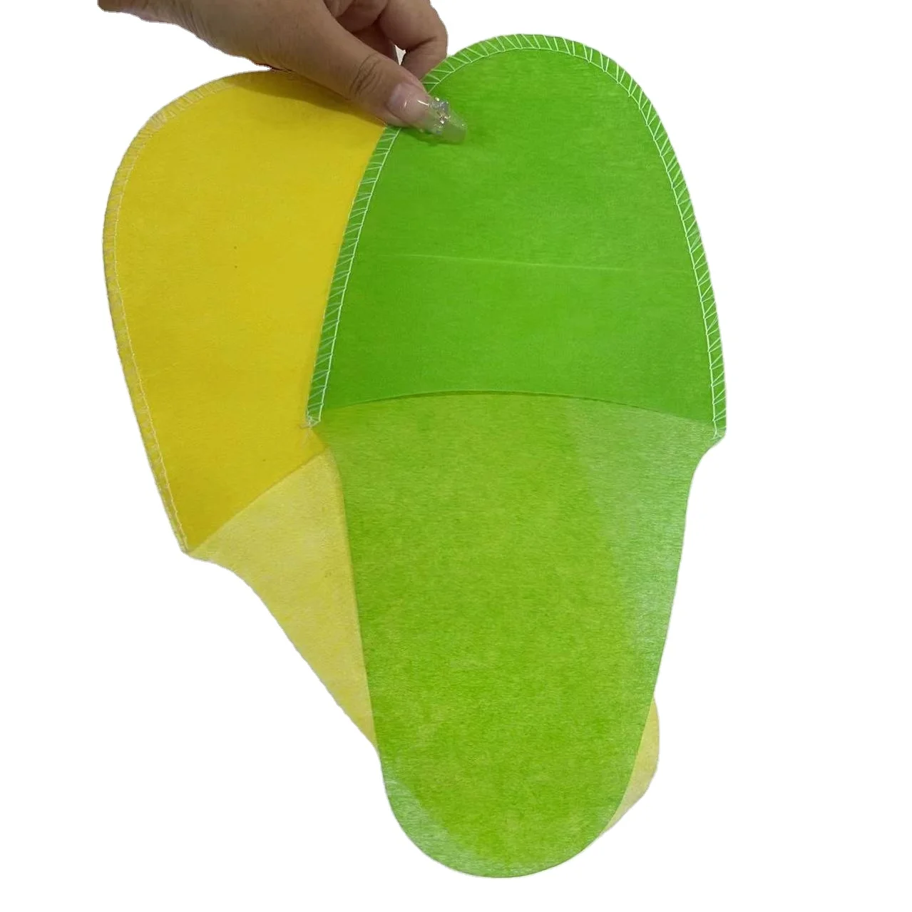 High Quality Open Toe Nonwoven Fabric White Hotel Disposable Spa Pedicure Foot Massager Slippers