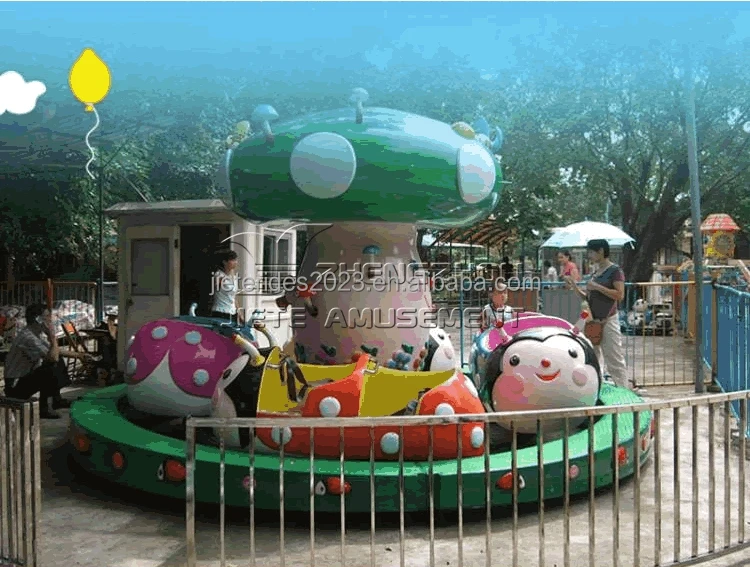 Thrilling Funny Kids Theme Park Customized Other Amusement Park Rides Ladybug Paradise Turntable Ride For Sale