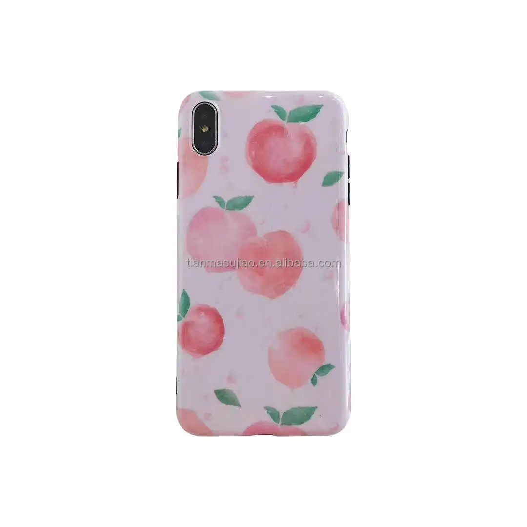 Round  Luxury Peach designer  phone case  for iphone 11 pro max 12 pro max