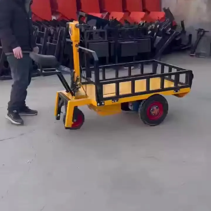 NamibiaElectric three-wheeled flatbed transport vehicle