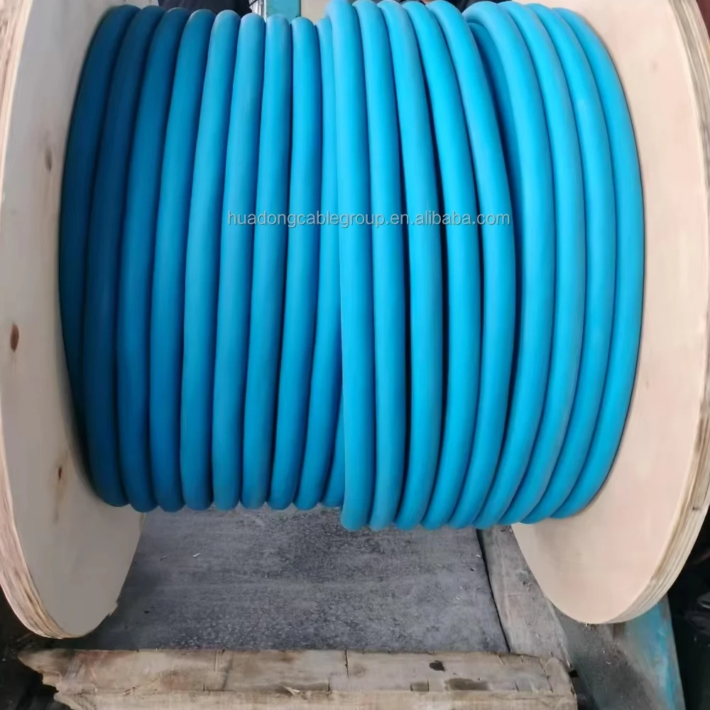 4 Core 4C 2.5mm 4mm 10mm 16mm 25mm Round Rubber Blue Electric Submersible Deep Well Pump Cable