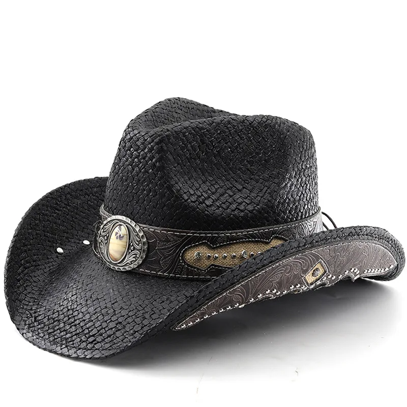 Woven Western Cowboy Hat with Decorative Bands for Men  display picture 1