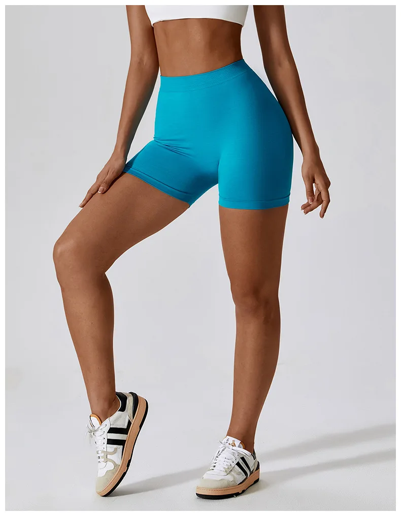 Hot Girl Custom Stretchy Nylon Gym Shorts Women Vback Butt Lift Sports