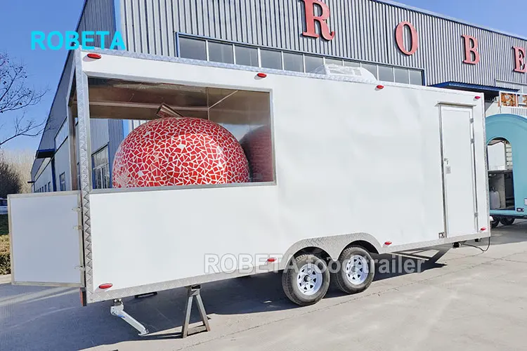 Outdoor Wood Fired Pizza Oven Trailer - Mobile Pizza Truck