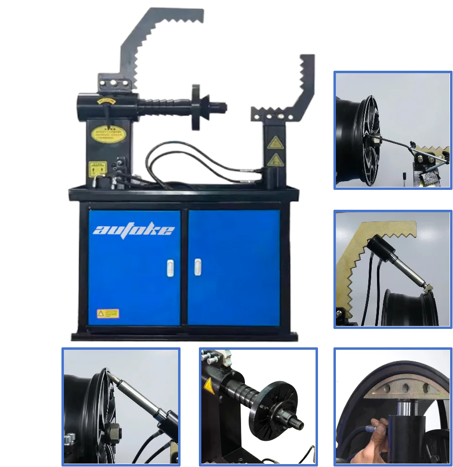 Semi-Automatic Wheel Straightening Machine with 10-26 Inch Wheel Hub Range 10t Hydraulic Pressure and 1.5KW Power