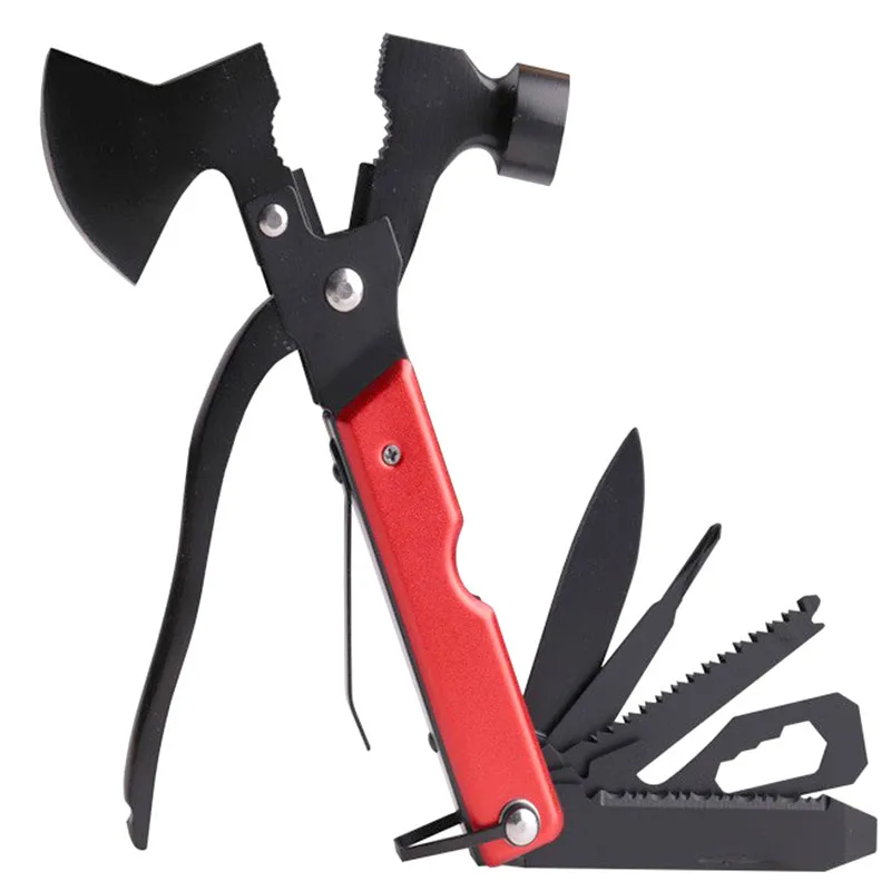 Multi-functional Outdoor Camping Portable Folding Lifesaving Emergency Tool axe Nail Hammer Car Life Window Breaker Hammer