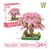 605-casa sull'albero dei fiori di ciliegio