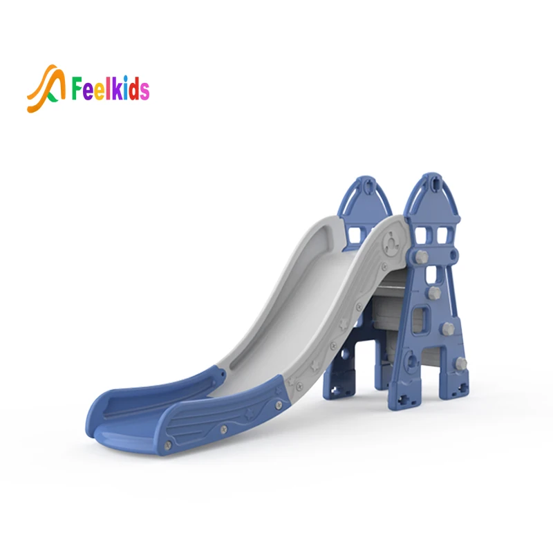 Indoor Luxury Eco-friendly Feelkids Kids HDPE/PE Plastic Slide Furniture 3 Years Home Kindergarten Garden Trampoline Park