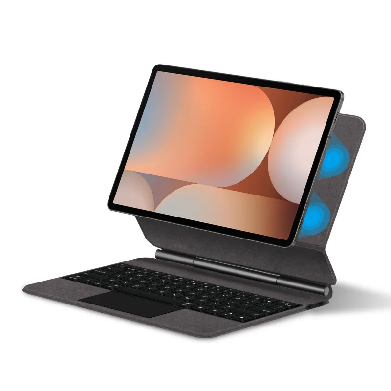 Magic Keyboard Case for Samsung Tab S8/9/S10Ultra 14.6'' PU Leather Magnetic Multi-hand Gesture Touched Scissor-switch Laudtec