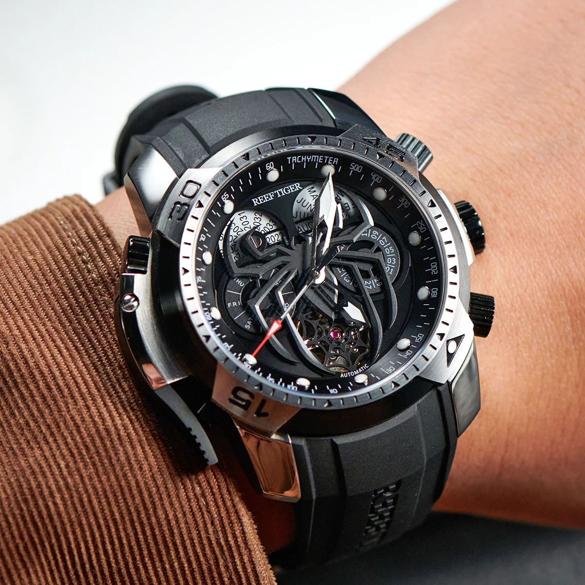 REEF TIGER 自動巻 RGA3532SP 腕時計 Amazon.com: REEF TIGER Luxury Rose Gold Blue Dial Mechanical