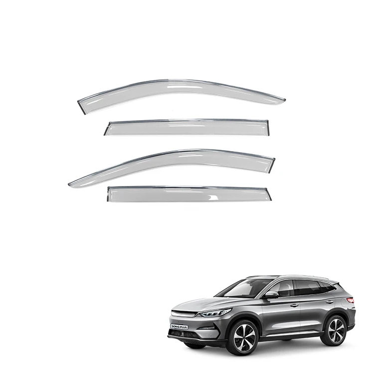 Window Visor Car Deflectors PC Material Injection Molding Sun Rain Shield Wind Deflector For BYD Song Plus Door Visor Shield