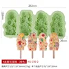 Xg-256-2ไอศกรีมลายดอกไม้4ชิ้น (สีเขียว)