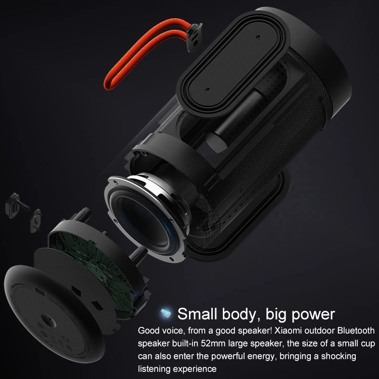 Original Xiaomi BT 5.0 IP55 Waterproof Water bottle shape Outdoor speaker Dark Gray BT Wireless Speaker XIAOMI Speakers - ANKUX.COM