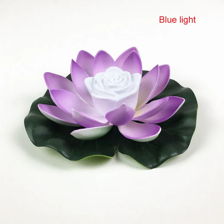 Multicolor Recyclable Eco-friendly EVA Foam  Water  Floating  Lotus Pool Wish Lantern  Led  Lily Water Lantern