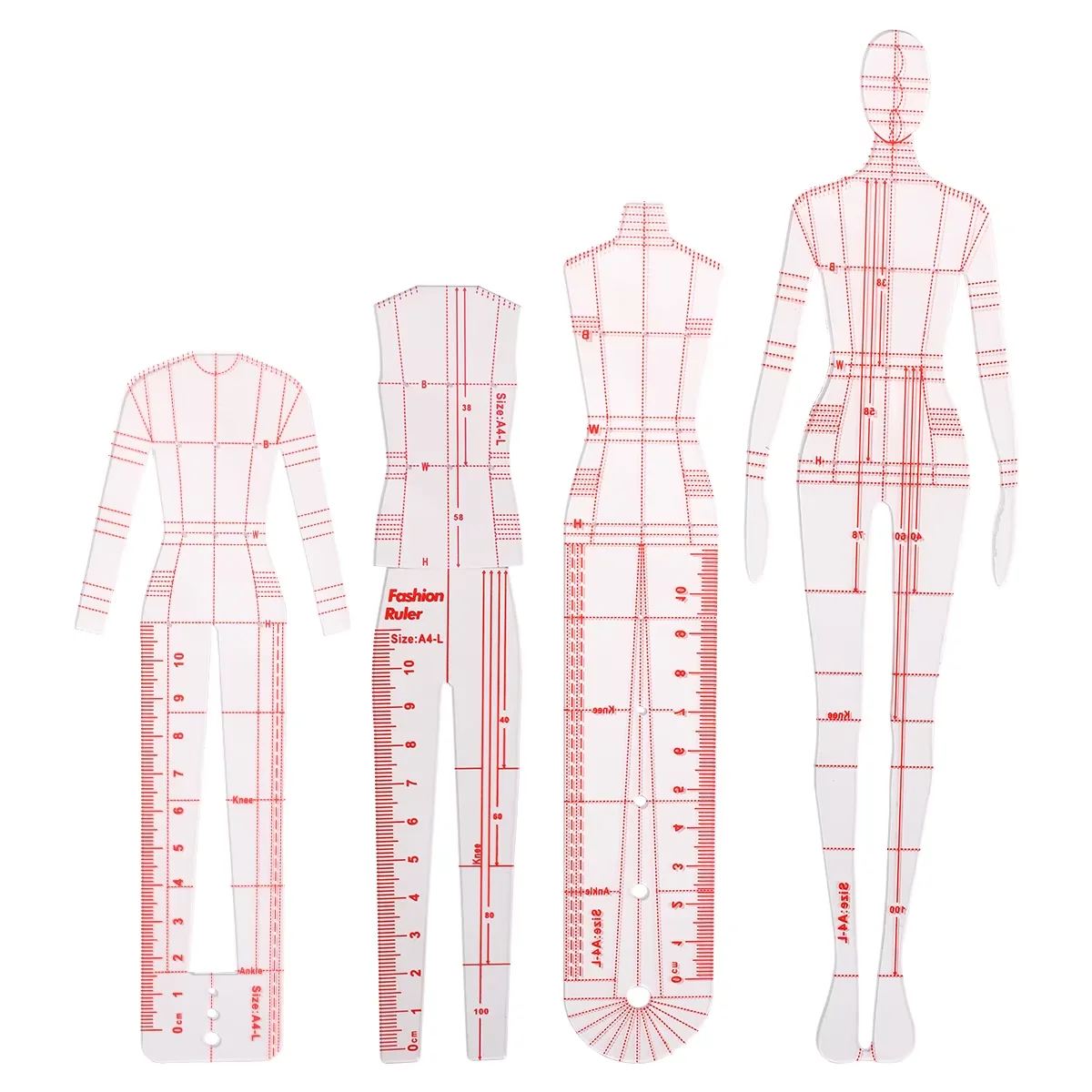 Règle Courbe Française Pour Couture - Ensemble De Patrons En Plastique Transparent - Pour Création De Vêtements, Bricolage Tissu