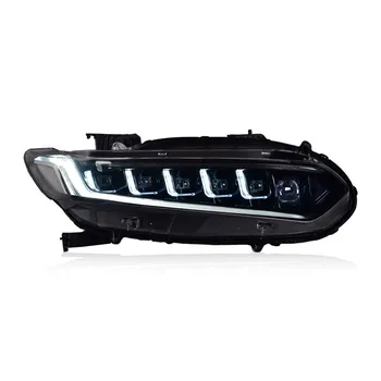 Headlight Assembly for Honda Accord 2018-2021 DRL Sequential Turn Signal Low Lens LED High Beam