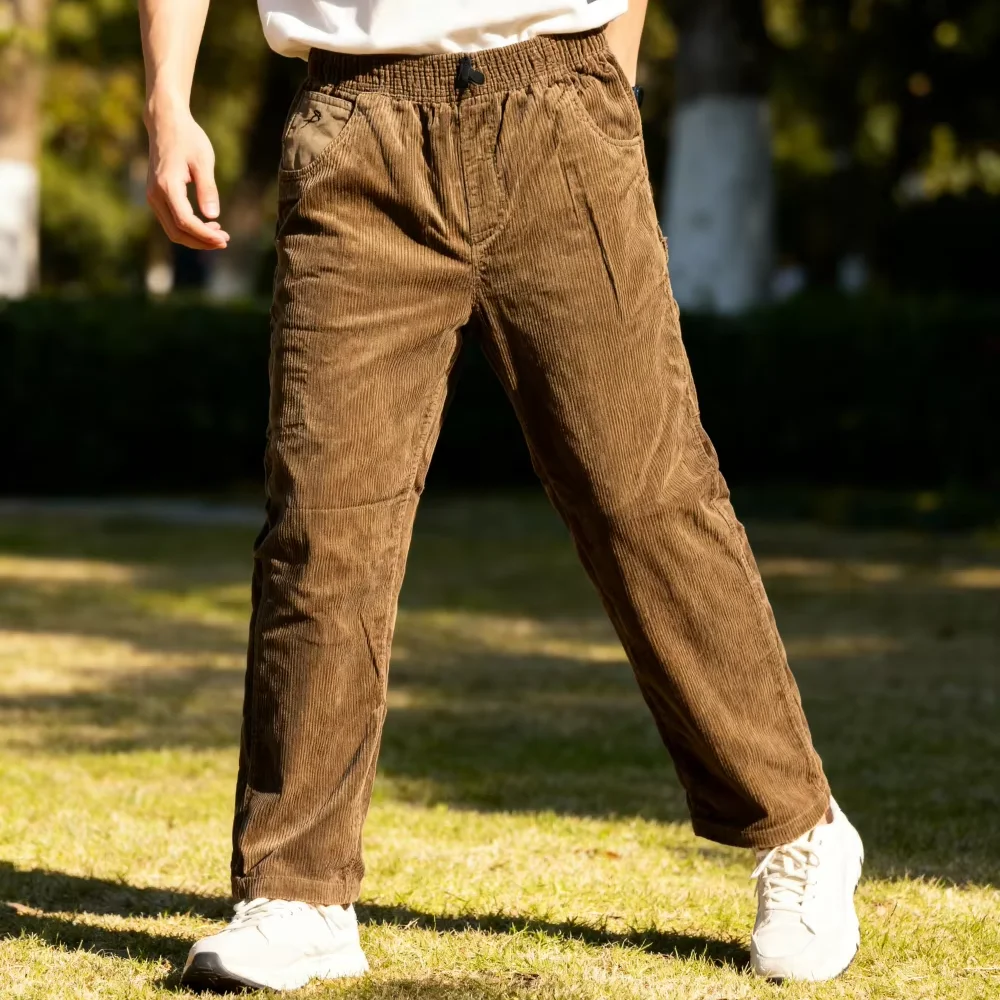 Vente en gros de pantalons cargo personnalisés OEM pour hommes, pantalons amples de haute qualité avec élastique de fixation, multi-poches, légers en polyester, coupe plate