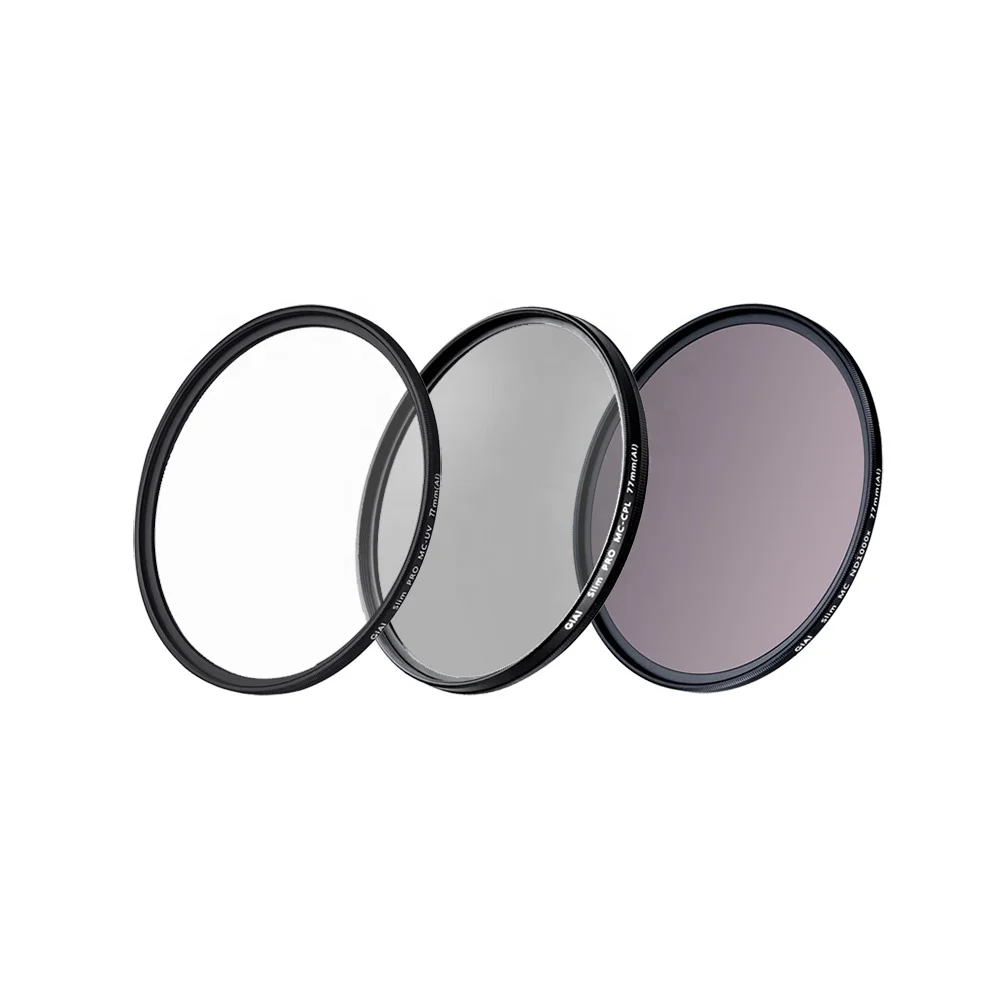 GiAi slim Camera filter UV CPL ND8 3in1 Lens filter kit for DSLR Camera