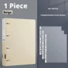 Beige 4-hole folder with 100 loose leaf bags