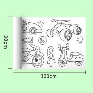 Wholesale Custom Logo Cover Children Artist Sketchbook Drawing Watercolor Super Long Scroll Fun Wall Painting Children Graffiti