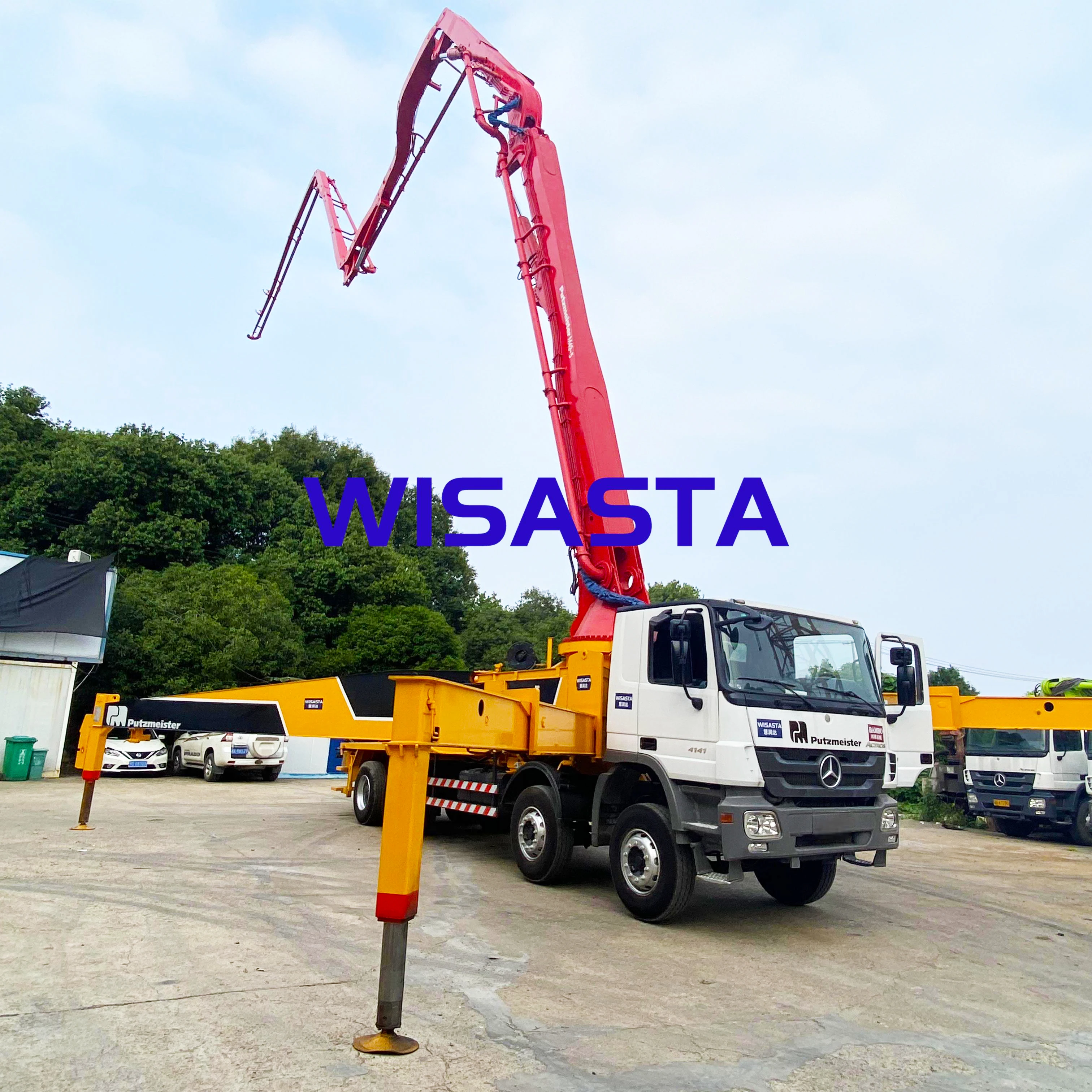 Cheaper Used 38 46 49m Putzmeister Truck Mounted Concrete  Beton Boom  Pump Truck Machines  Good Price for Sale