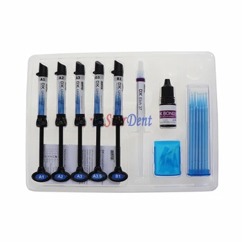 Dentex Dental Cure Light Composite Resin Kit A1 A2 A3 A3.5 B1 Shade Syringe