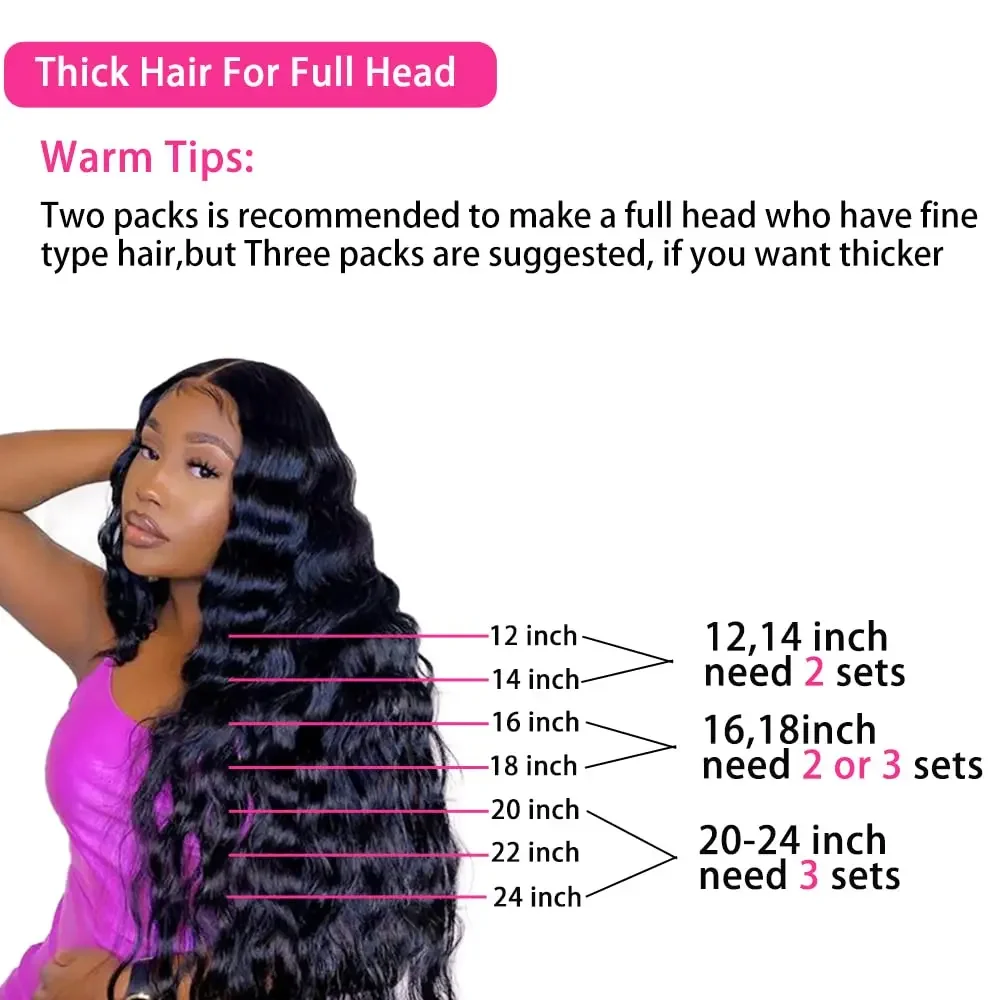 Deep Wave Clip ins Human Hair Extensions for Women 8Pcs_voghion.com
