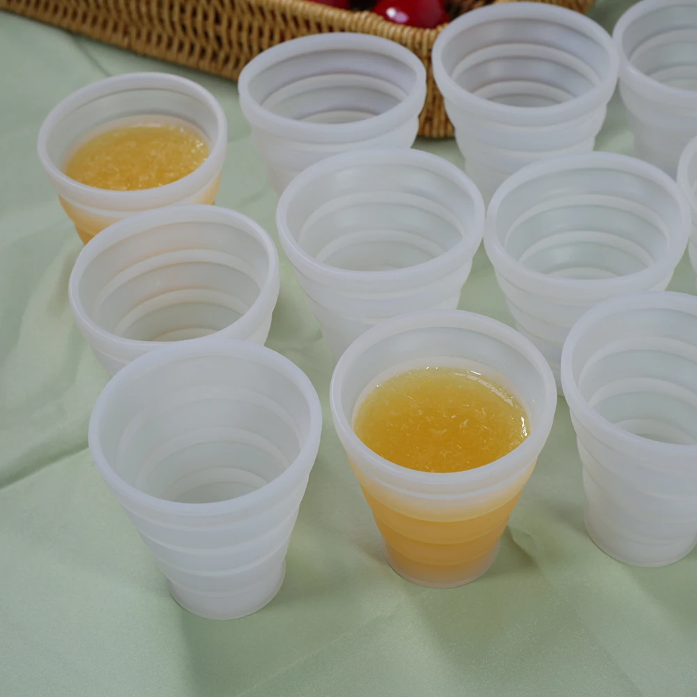 Hospital Use Silicone Collapsible Measuring test Specimen Cup Container for Urine Collection
