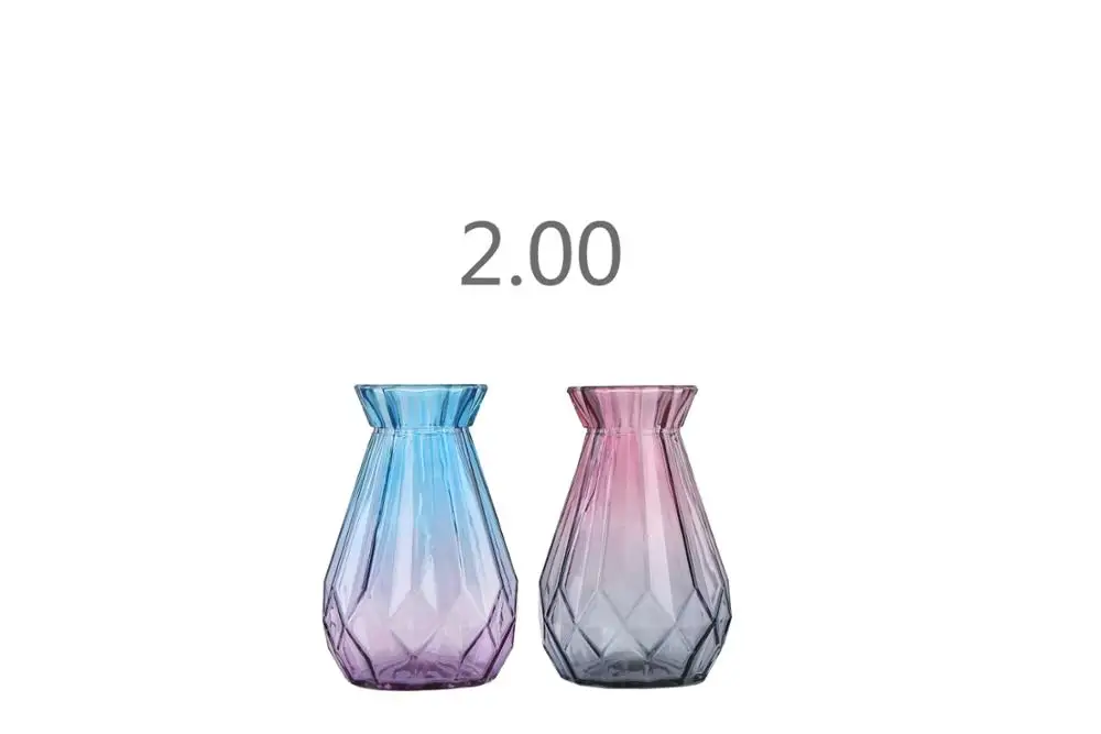 25cm Home Decor Colorful Glass Vase Bottle Factory Stock Easy Open End MOQ 100pcs