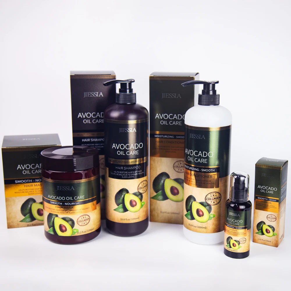 Hair Products  Beauty Product Anti Dandruff Oil Control Smoothing Avocado Oil Natural Hair Shampoo and Conditioner